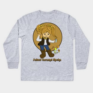 Cartoon Baristas - Salted Caramel Mocha Kids Long Sleeve T-Shirt